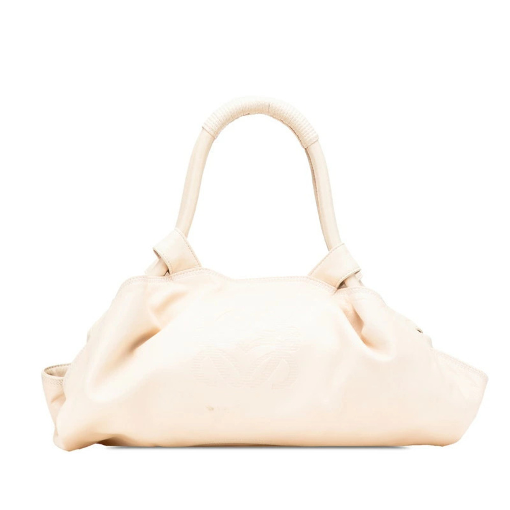 Loewe Anagram Nappa Aire Handbag Ivory White Beige Leather
